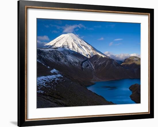 Mount Ngauruhoe and Upper Tama Lake, Tongariro National Park, UNESCO World Heritage Site, North Isl-Ben Pipe-Framed Photographic Print