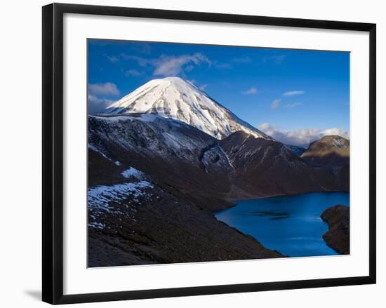 Mount Ngauruhoe and Upper Tama Lake, Tongariro National Park, UNESCO World Heritage Site, North Isl-Ben Pipe-Framed Photographic Print