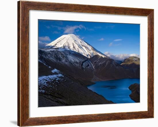 Mount Ngauruhoe and Upper Tama Lake, Tongariro National Park, UNESCO World Heritage Site, North Isl-Ben Pipe-Framed Photographic Print