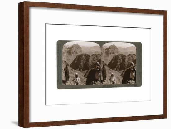 Mount of Moses, Where the Law Was Given to Israel's Leader, the Sinai Wilderness, 1900s-Underwood & Underwood-Framed Giclee Print