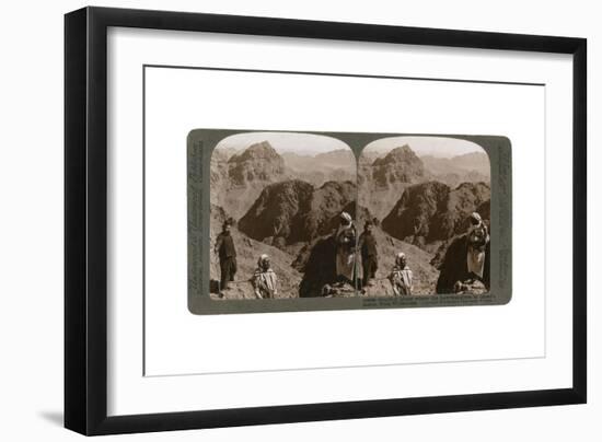 Mount of Moses, Where the Law Was Given to Israel's Leader, the Sinai Wilderness, 1900s-Underwood & Underwood-Framed Giclee Print