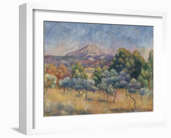 Mount of Sainte-Victoire, C.1888-89-Pierre-Auguste Renoir-Framed Giclee Print