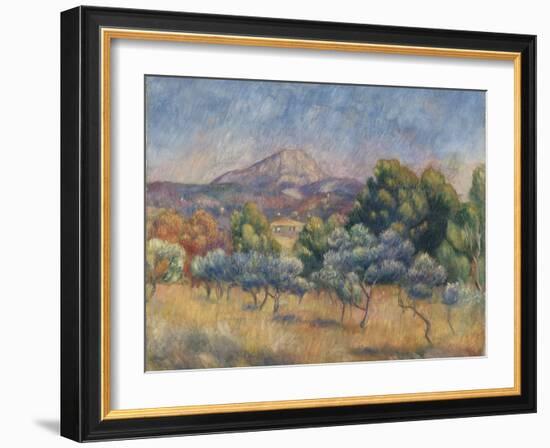 Mount of Sainte-Victoire, C.1888-89-Pierre-Auguste Renoir-Framed Giclee Print