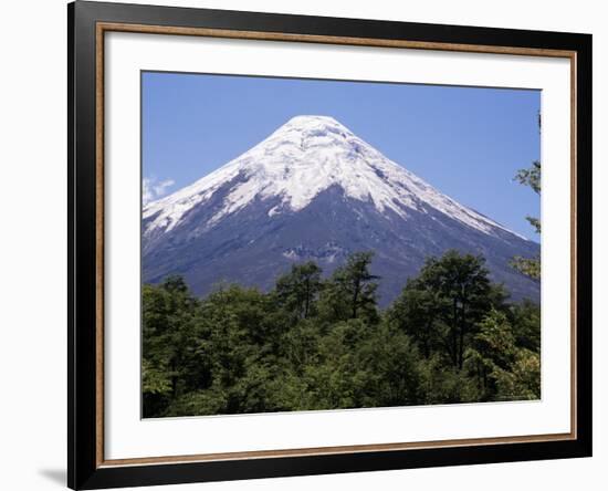 Mount Osorno, a Volcano in Vicente Rosales National Park, Lake District, Chile, South America-Ken Gillham-Framed Photographic Print