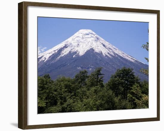 Mount Osorno, a Volcano in Vicente Rosales National Park, Lake District, Chile, South America-Ken Gillham-Framed Photographic Print