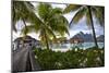 Mount Otemanu In The Distance Of The Over Water Bungalows At The Four Seasons Bora Bora-Karine Aigner-Mounted Photographic Print