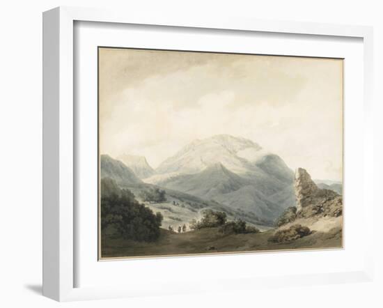 Mount Parnassus from the Road Between Livadia and Delphi, C. 1790-John Robert Cozens-Framed Giclee Print