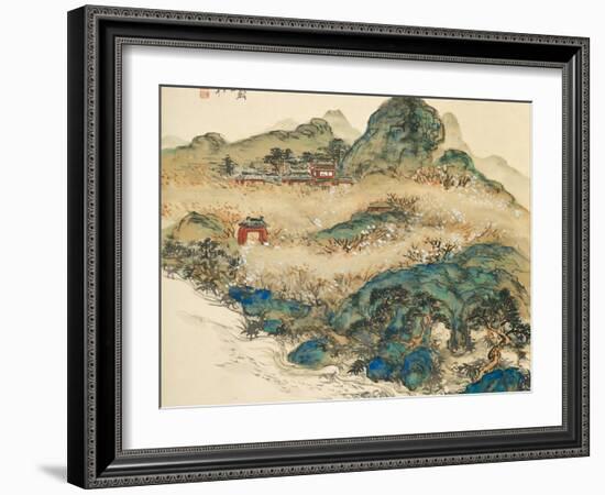 Mount Penglai (Mountain of Immortal), 1924-Tessai Tomioka-Framed Giclee Print