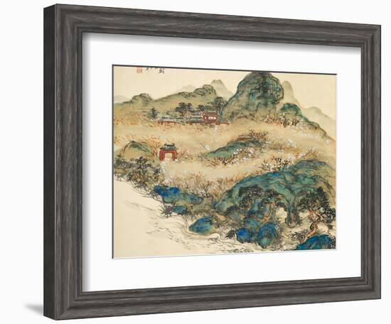 Mount Penglai (Mountain of Immortal), 1924-Tessai Tomioka-Framed Giclee Print