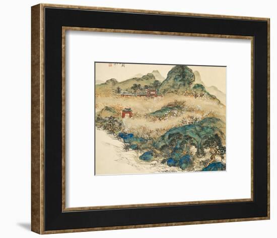 Mount Penglai (Mountain of Immortal), 1924-Tessai Tomioka-Framed Giclee Print