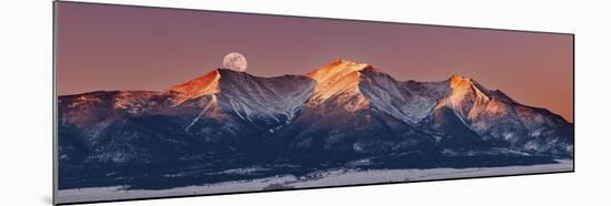 Mount Princeton Moonset at Sunrise-Darren White Photography-Mounted Giclee Print