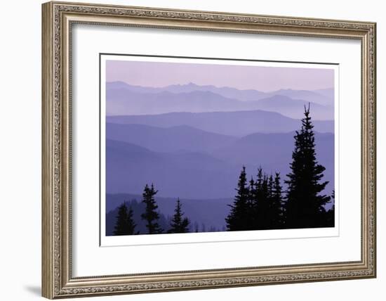 Mount Rainier Layered Hills-Donald Paulson-Framed Giclee Print