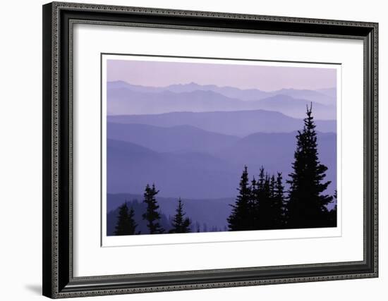 Mount Rainier Layered Hills-Donald Paulson-Framed Giclee Print