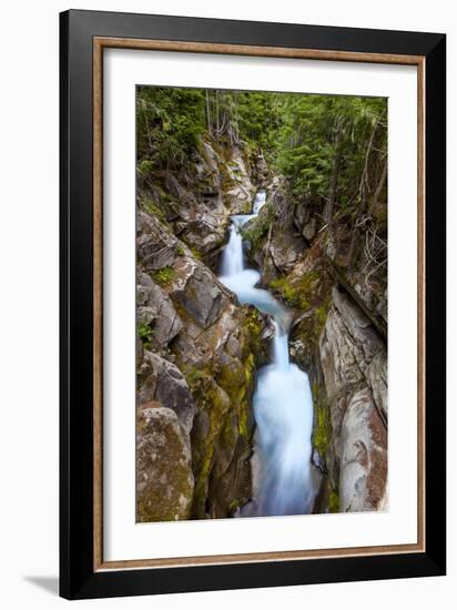 Mount Rainier National Park, Washington: Waterfalls Along The Trail To Comet Falls-Ian Shive-Framed Photographic Print