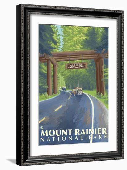 Mount Rainier, Nisqually Entrance-Lantern Press-Framed Art Print