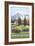 Mount Rainier, Paradise Lodge and Chalmers-Lantern Press-Framed Art Print