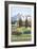 Mount Rainier, Paradise Lodge and Chalmers-Lantern Press-Framed Art Print