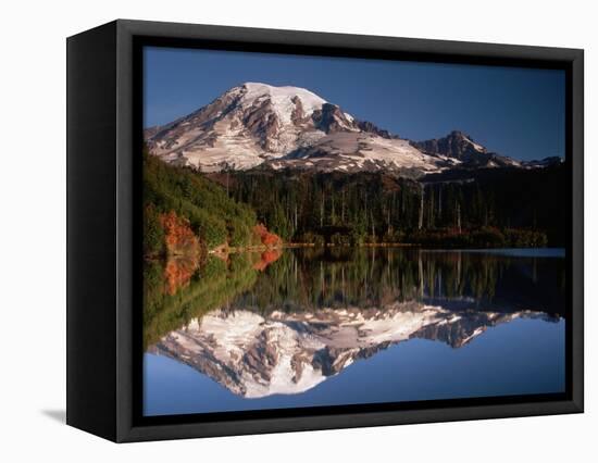 Mount Rainier Reflected in Bench Lake-John McAnulty-Framed Premier Image Canvas