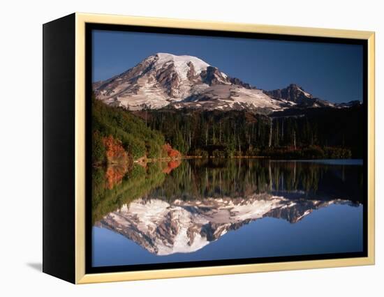 Mount Rainier Reflected in Bench Lake-John McAnulty-Framed Premier Image Canvas