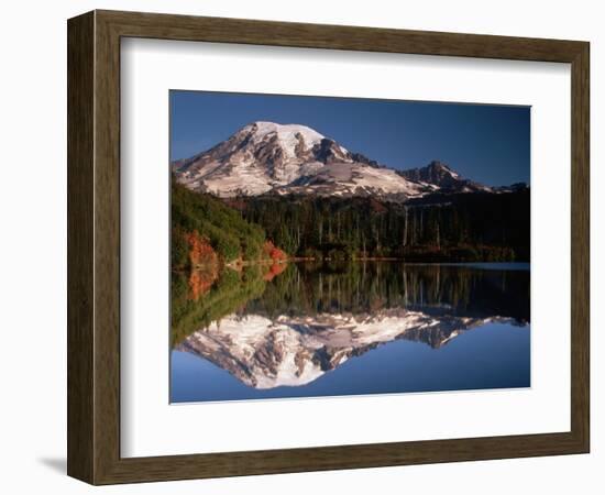 Mount Rainier Reflected in Bench Lake-John McAnulty-Framed Photographic Print