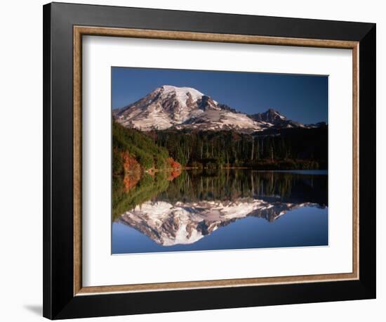 Mount Rainier Reflected in Bench Lake-John McAnulty-Framed Photographic Print