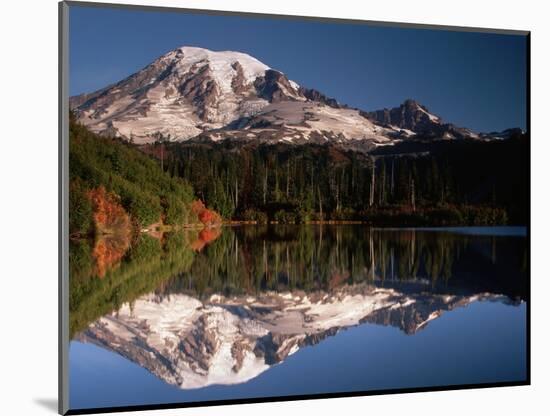 Mount Rainier Reflected in Bench Lake-John McAnulty-Mounted Photographic Print