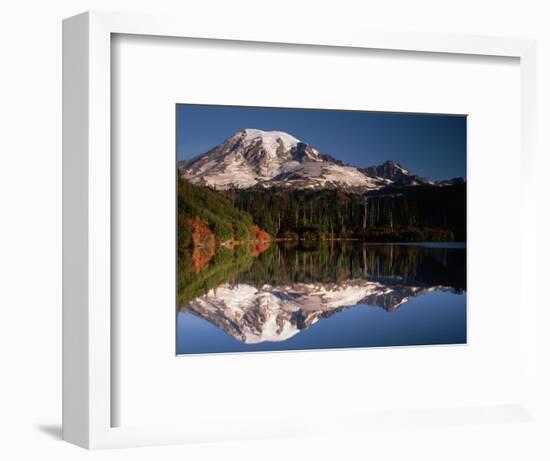 Mount Rainier Reflected in Bench Lake-John McAnulty-Framed Photographic Print