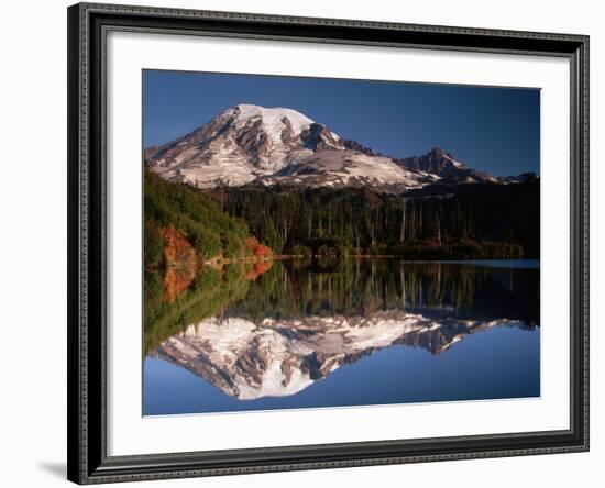 Mount Rainier Reflected in Bench Lake-John McAnulty-Framed Photographic Print