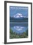 Mount Rainier, Reflection Lake-Lantern Press-Framed Art Print
