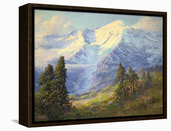 Mount Rainier-Lionel E. Salmon-Framed Premier Image Canvas