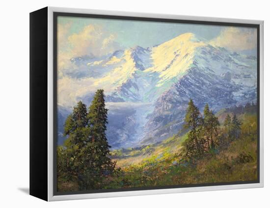 Mount Rainier-Lionel E. Salmon-Framed Premier Image Canvas