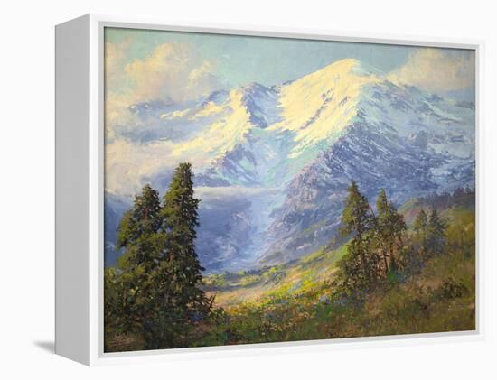 Mount Rainier-Lionel E. Salmon-Framed Premier Image Canvas