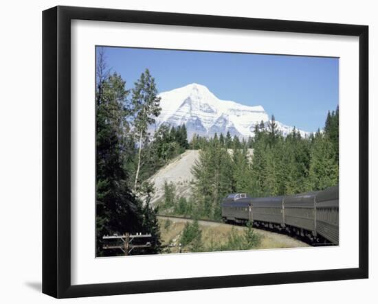 Mount Robson, Highest Peak in Canadian Rockies, 3964M, British Columbia-Tony Waltham-Framed Photographic Print