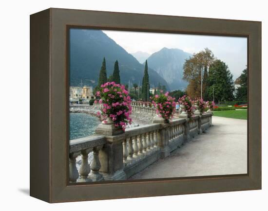 Mount Rocchetta, Riva del Garda Promenade, Lake Garda, Italy-Lisa S. Engelbrecht-Framed Premier Image Canvas