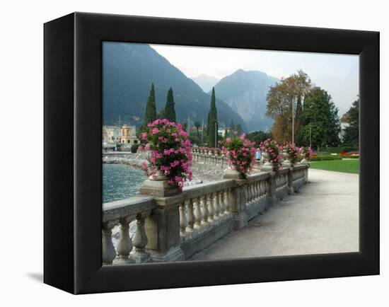 Mount Rocchetta, Riva del Garda Promenade, Lake Garda, Italy-Lisa S. Engelbrecht-Framed Premier Image Canvas
