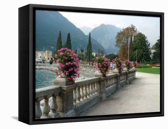 Mount Rocchetta, Riva del Garda Promenade, Lake Garda, Italy-Lisa S. Engelbrecht-Framed Premier Image Canvas