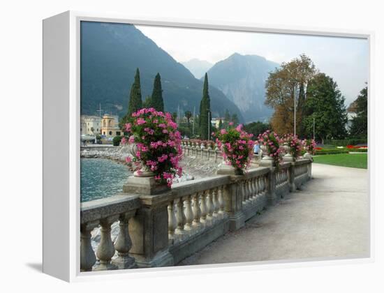 Mount Rocchetta, Riva del Garda Promenade, Lake Garda, Italy-Lisa S. Engelbrecht-Framed Premier Image Canvas