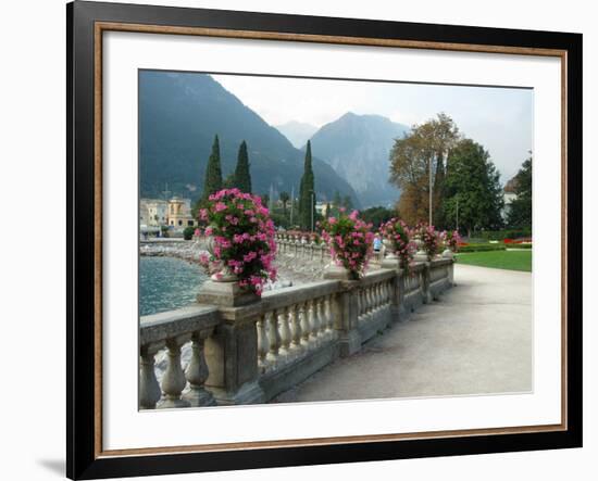 Mount Rocchetta, Riva del Garda Promenade, Lake Garda, Italy-Lisa S. Engelbrecht-Framed Photographic Print