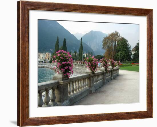 Mount Rocchetta, Riva del Garda Promenade, Lake Garda, Italy-Lisa S. Engelbrecht-Framed Photographic Print