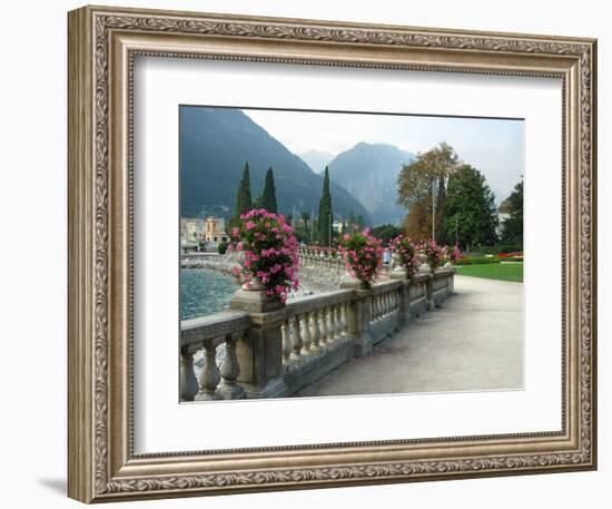 Mount Rocchetta, Riva del Garda Promenade, Lake Garda, Italy-Lisa S. Engelbrecht-Framed Photographic Print