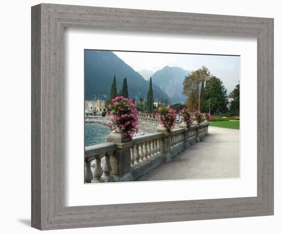 Mount Rocchetta, Riva del Garda Promenade, Lake Garda, Italy-Lisa S. Engelbrecht-Framed Photographic Print