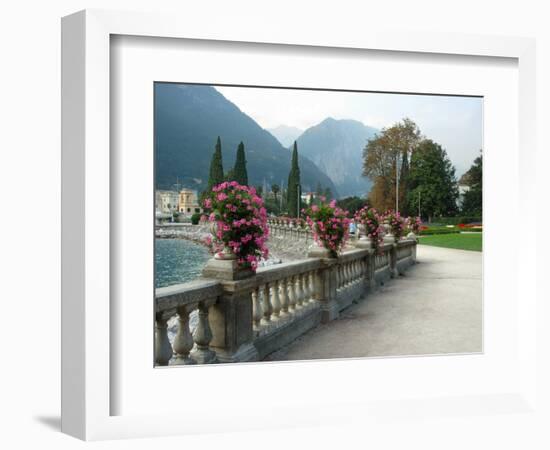 Mount Rocchetta, Riva del Garda Promenade, Lake Garda, Italy-Lisa S. Engelbrecht-Framed Photographic Print