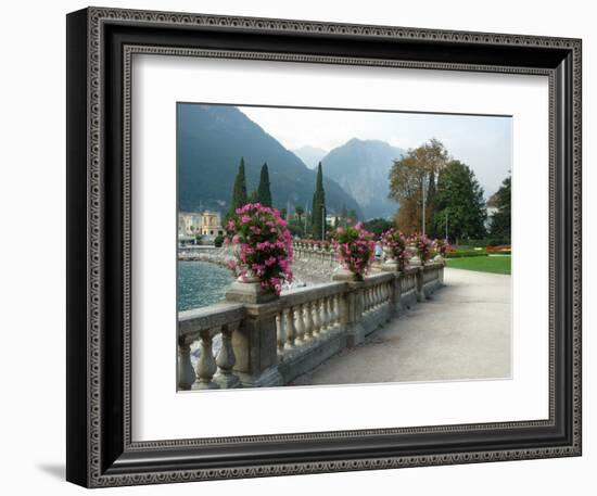 Mount Rocchetta, Riva del Garda Promenade, Lake Garda, Italy-Lisa S. Engelbrecht-Framed Photographic Print