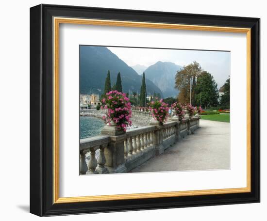 Mount Rocchetta, Riva del Garda Promenade, Lake Garda, Italy-Lisa S. Engelbrecht-Framed Photographic Print