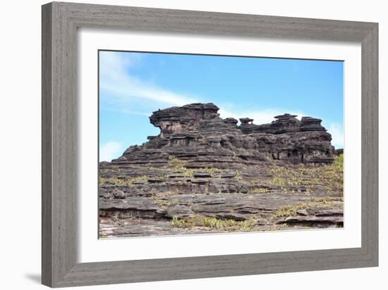 Mount Roraima Landscape (Intersection of Borders: Venezuela, Guyana, Brazil)-zanskar-Framed Photographic Print