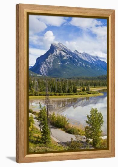 Mount Rundle Rising Above Vermillion Lakes Drive-Neale Clark-Framed Premier Image Canvas