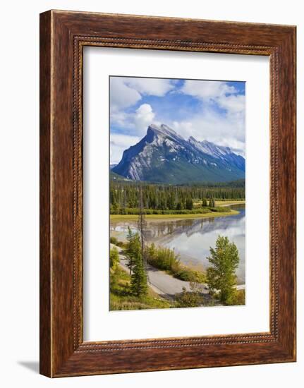 Mount Rundle Rising Above Vermillion Lakes Drive-Neale Clark-Framed Photographic Print