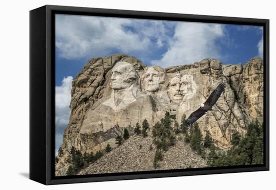 Mount Rushmore and Eagle-Galloimages Online-Framed Premier Image Canvas