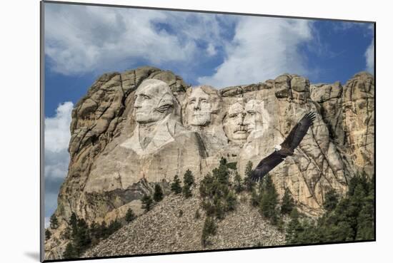 Mount Rushmore and Eagle-Galloimages Online-Mounted Photographic Print