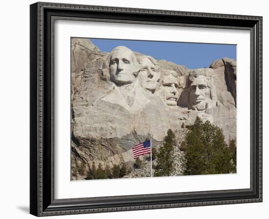 Mount Rushmore Carved into Black Hills, Mount Rushmore National Monument, South Dakota, Usa-Paul Souders-Framed Photographic Print